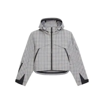 THEORY Designer Co authored Collection Jackets Women's Gray Black Plaid