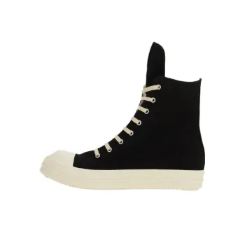 Rick Owens DRKSHDW High Top Canvas Shoes Women's Black