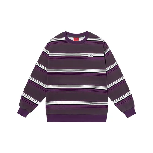 Checkitout Sweatshirt Unisex Purple/Ecru/Black