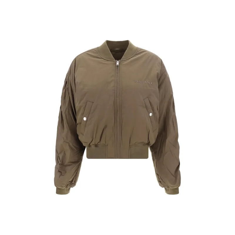 ISABEL MARANT ETOILE Logo Embroidered Zipped Bomber Jacket-0