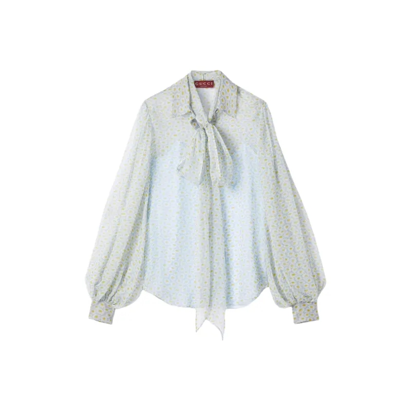 GUCCI Printed Chiffon Shirt-0