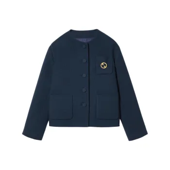 GUCCI G Brooch Tweed Jacket