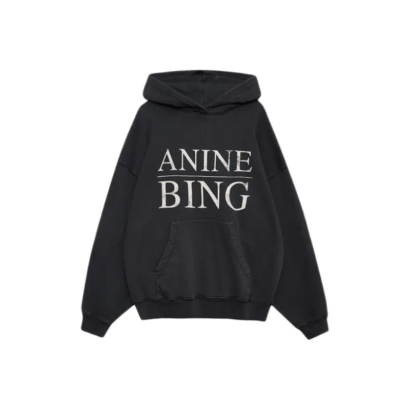 Anine Bing Harvey Serif Hoodie-0