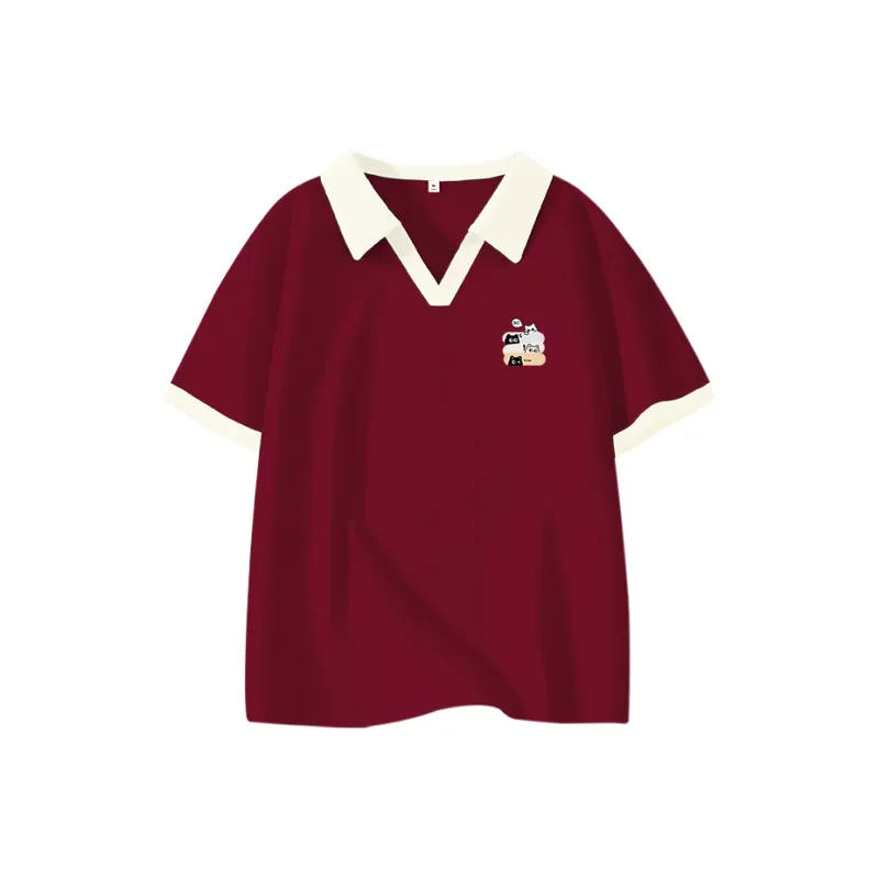 Cotton Polo Shirts Women's-6