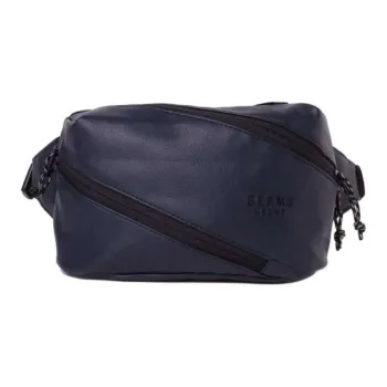 Beams Heart Synthetic Leather Sling Bag Men's Marine Blue