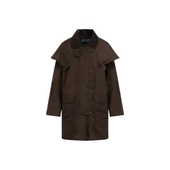 PRADA Corduroy-Collar Long-Sleeved Storm Jacket