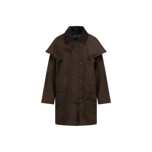 PRADA Corduroy Collar Long Sleeved Storm Jacket