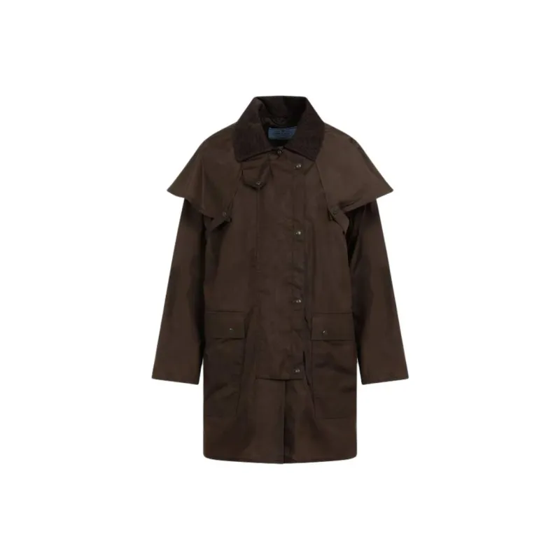 PRADA Corduroy Collar Long Sleeved Storm Jacket-0