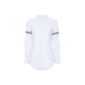 THOM BROWNE Long Sleeved Striped Shirt