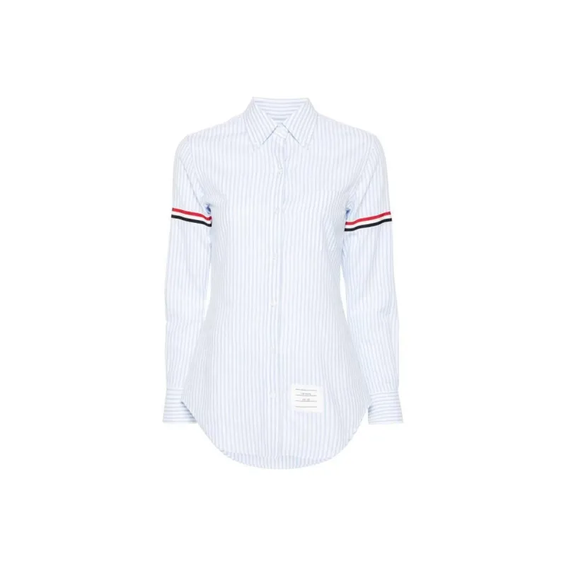 THOM BROWNE Long Sleeved Striped Shirt-0