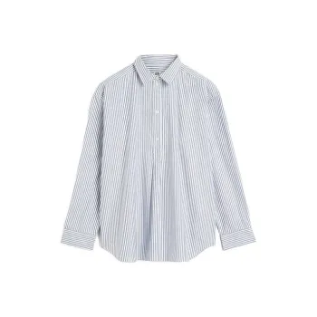 TOTEME Striped Half placket Shirt