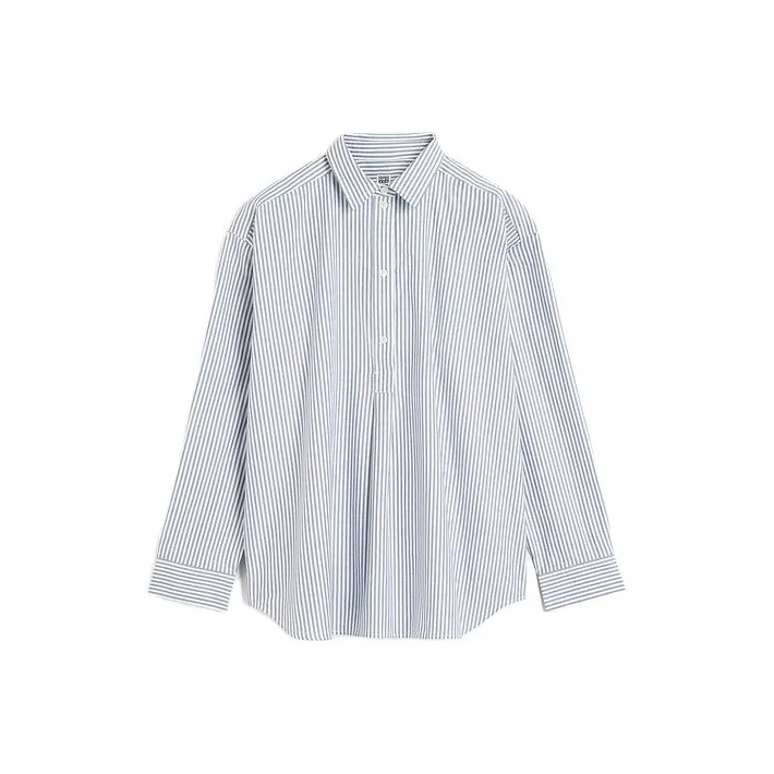 TOTEME Striped Half placket Shirt-0