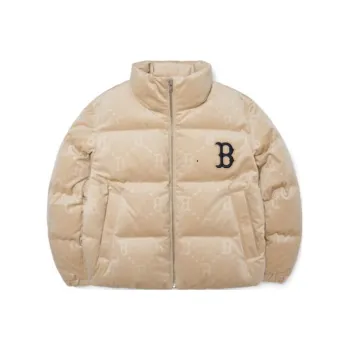 MLB Down Jacket Cropped Women's Beige