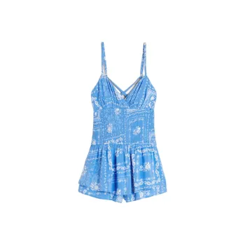 Hollister Bodysuits Women's Blue All Over Print