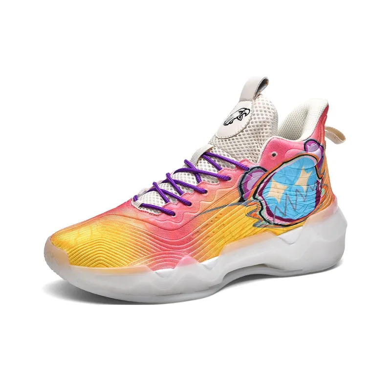 QIUTEXIONG Shock Absorbers With Slip Resistant And Abrasion Resistant Properties Mid Top Basketball Shoes Unisex-9