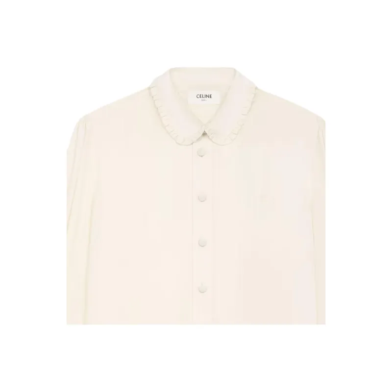 CELINE Mia Shirt In Silk Crêpe And Acetate-4
