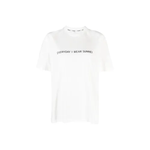 Sunnei Slogan Printed Crewneck T Shirt