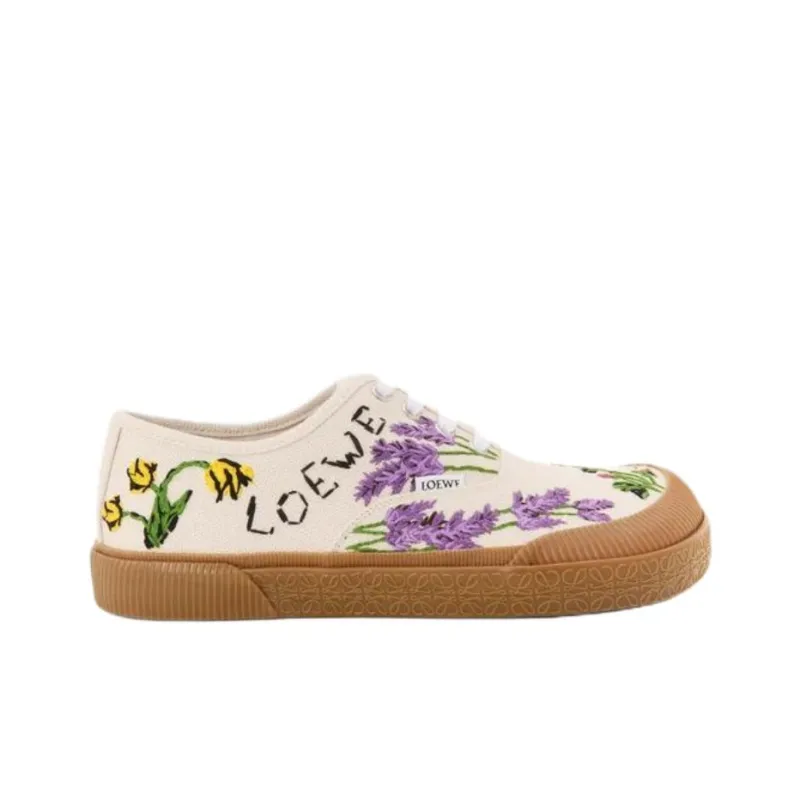 LOEWE Terra Vulca Low Top Canvas Shoes Men's White-1