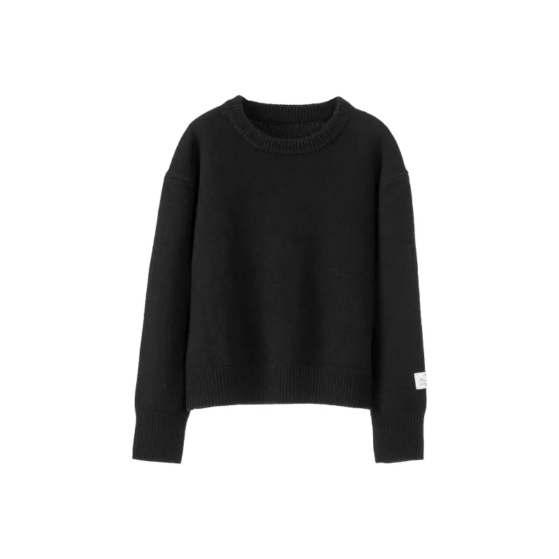 Fstudio Inner Layer Long Sleeved Loose Fit Crew Neck Knitwear Women's-4