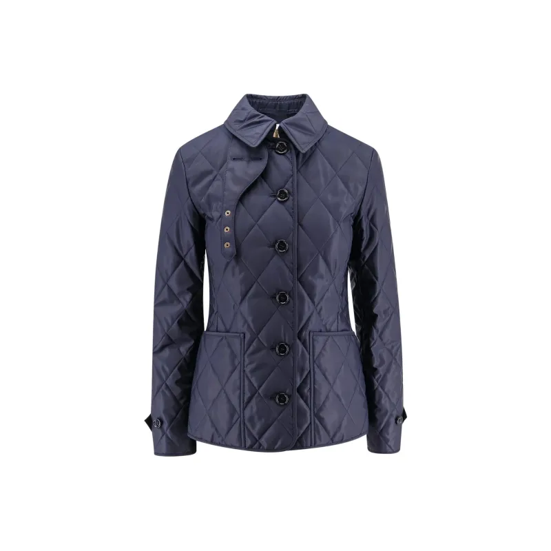 Burberry Collared Button Up Quilted Jacket-0