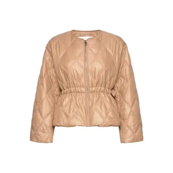 GANNI Shiny Quilt Jacket 'Tanin'