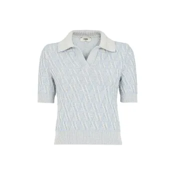 FENDI Ff Jacquard Short Sleeved Knitted Jumper