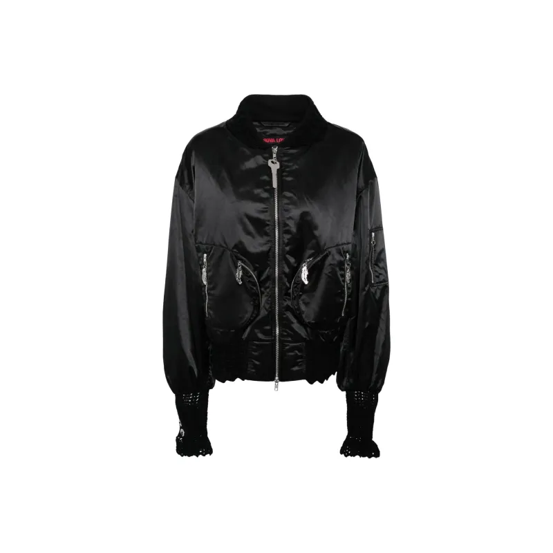 CHOPOVA LOWENA Graphic print Zip up Bomber Jacket-0