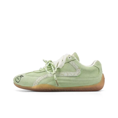 Cat&Sofa Anti Slip Wear Resistant Low Top Casual Shoes Unisex Cantaloupe
