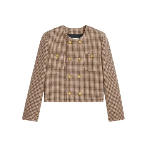 CELINE Chelsea Jacket In Double Houndstooth Wool