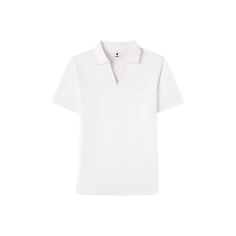 Le Coq Sportif Polo Shirt Women's Ivory White-0