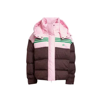 Adidas Originals 70s FW24 Down Jacket Women's Pink/Mysterious Coffee Brown
