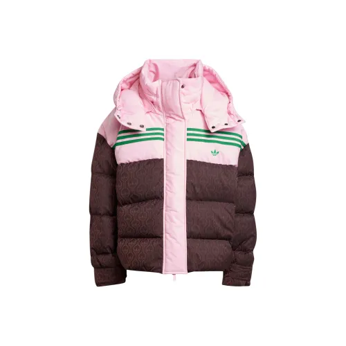 Adidas Originals 70s FW24 Down Jacket Women
s Pink/Mysterious Coffee Brown