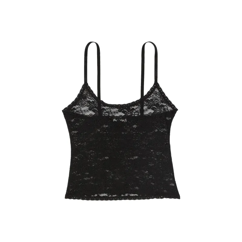 Victoria's Secret PINK Pretty Perfect Cami/Pure Black Lace Camisole Women's Pure Black Lace-0