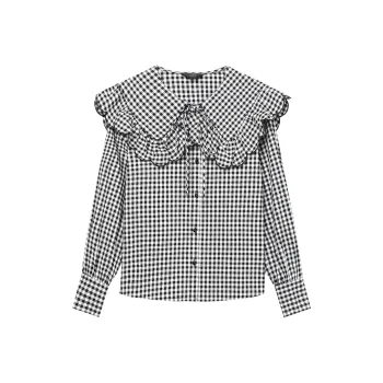 LOUISY AO Shirt Women's Black White Plaid