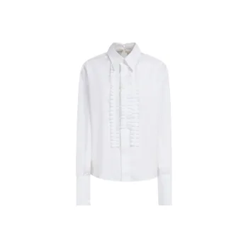 MARNI Pleat-Detailed Curved Hem Shirt