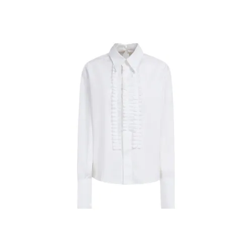 MARNI Pleat-Detailed Curved Hem Shirt