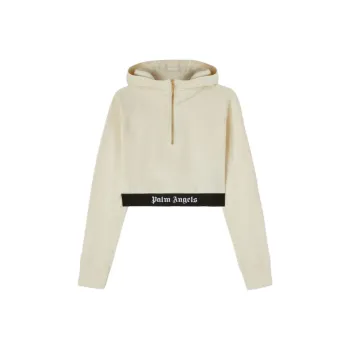 PALM ANGELS Logo Waist Cropped Sweatshirt