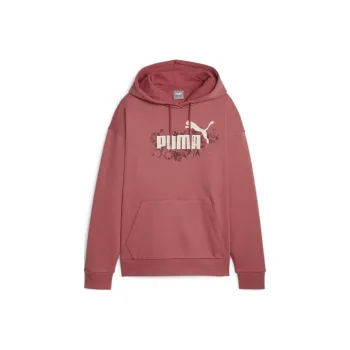 PUMA ESSENTIALS+ FLORAL VIBES Hoodie FL Sweatshirt Women's Pink