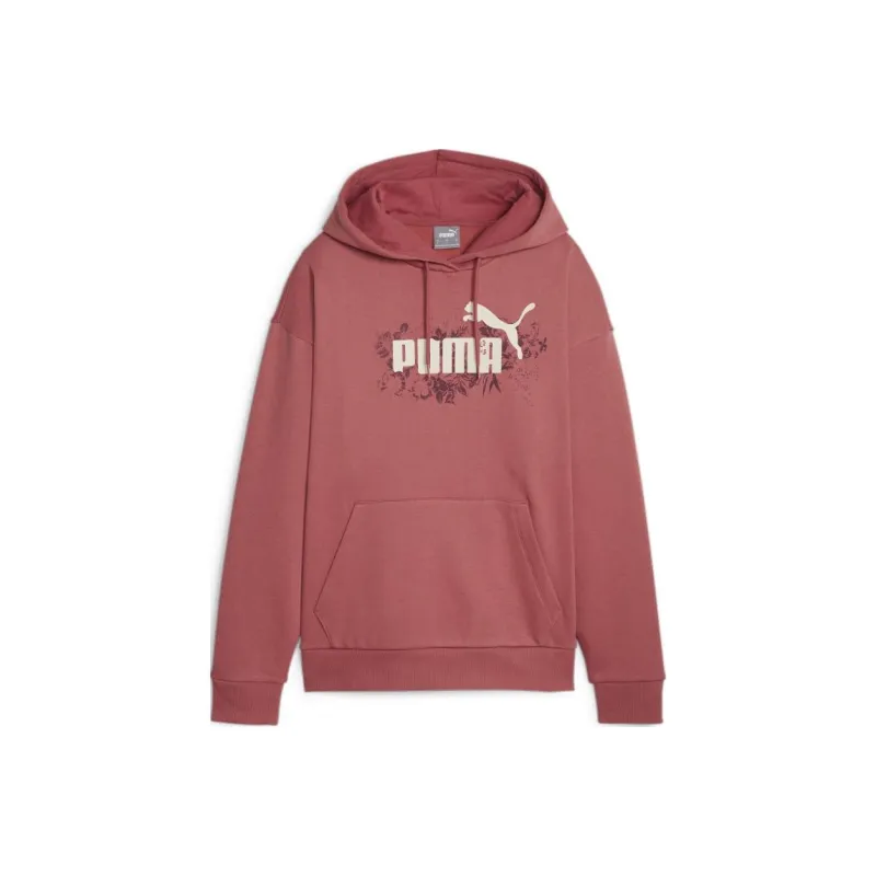 PUMA ESSENTIALS+ FLORAL VIBES Hoodie FL Sweatshirt Women's Pink-0