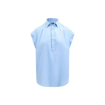 Polo Ralph Lauren Polo Pony Embroidered Curved Hem Blouse