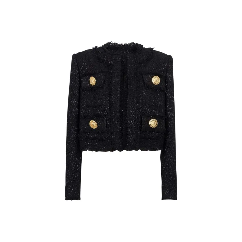 BALMAIN Cropped Tweed Jacket-0