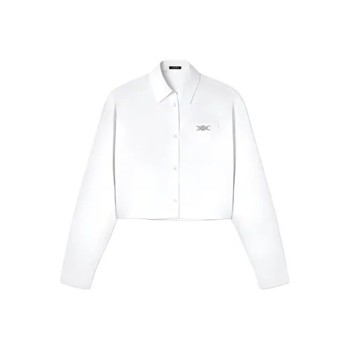 VERSACE Logo Plaque Button Up Shirt