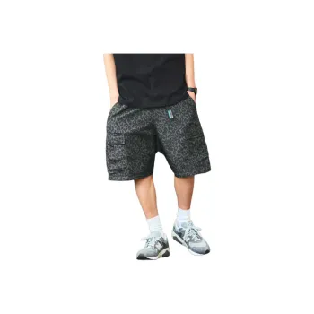 FREAK'S STORE Cargo Shorts Men's Gray Leopard Print