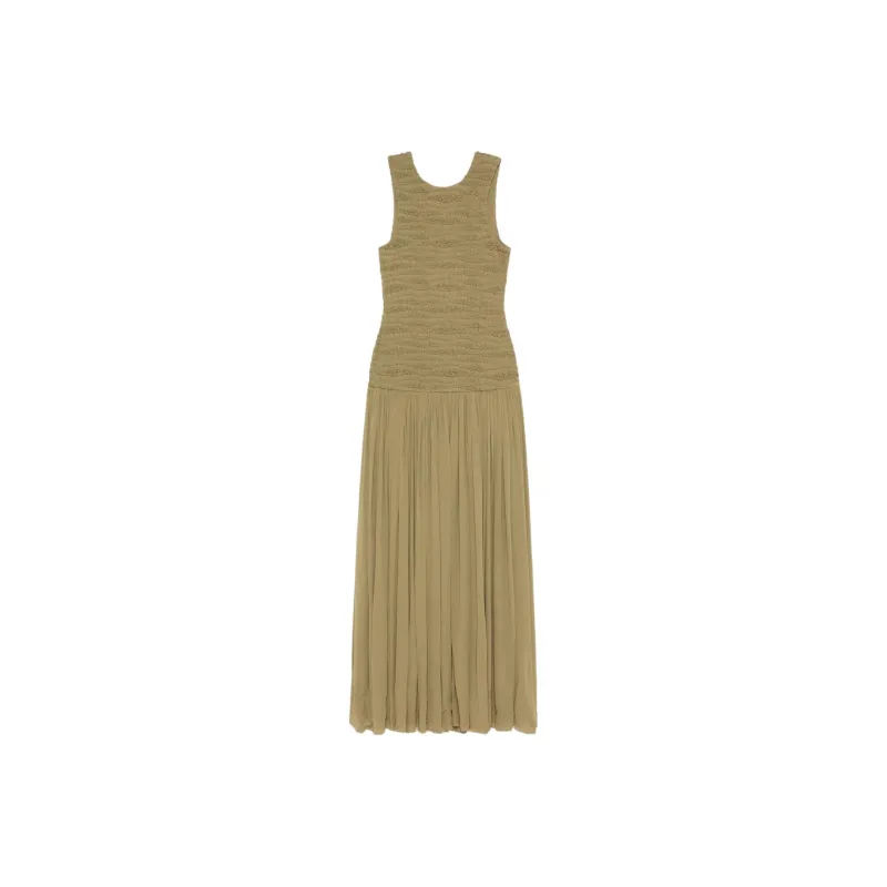 JIL SANDER Crepe Sleeveless Maxi Dress-1