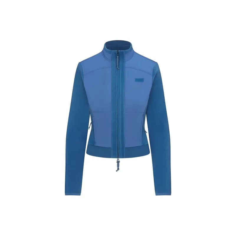 SKIMS FW24 FLEECE LOUNGE FITTED JACKET Jackets Coats Women's AZURE/Sky Blue-0