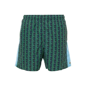 LACOSTE Monogram print Swim Shorts
