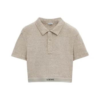 LOEWE Cropped Polo 'Beige'