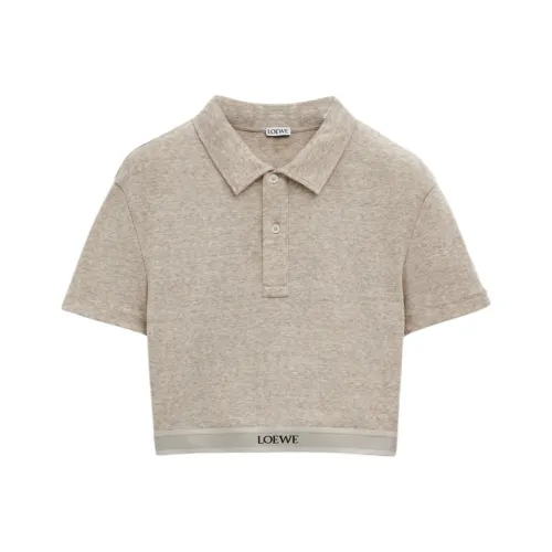 LOEWE Cropped Polo 'Beige'