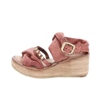 AirStep Noa One Strap Sandals Women's Red Brown
