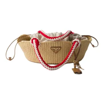 PRADA Viscose Handbag Trumpets Women's Natural